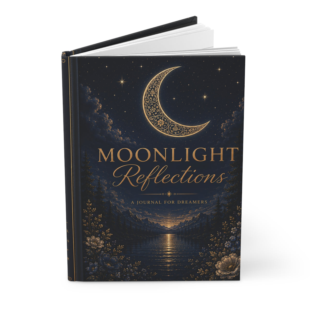 Moonlight Reflections Hardcover Journal | Guided Dream & Reflection Notebook