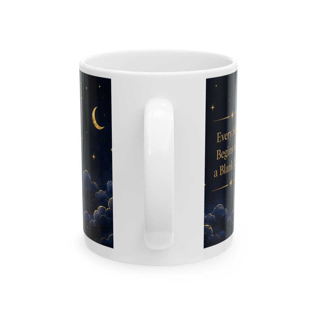 Chapter & Charm Gold Crescent Moon Ceramic Mug (11oz)