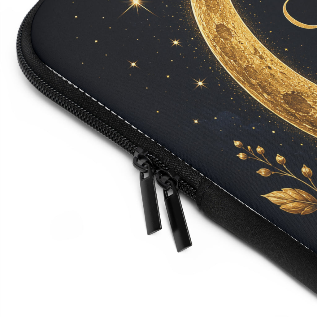 Chapter & Charm Gold Moon Laptop Sleeve