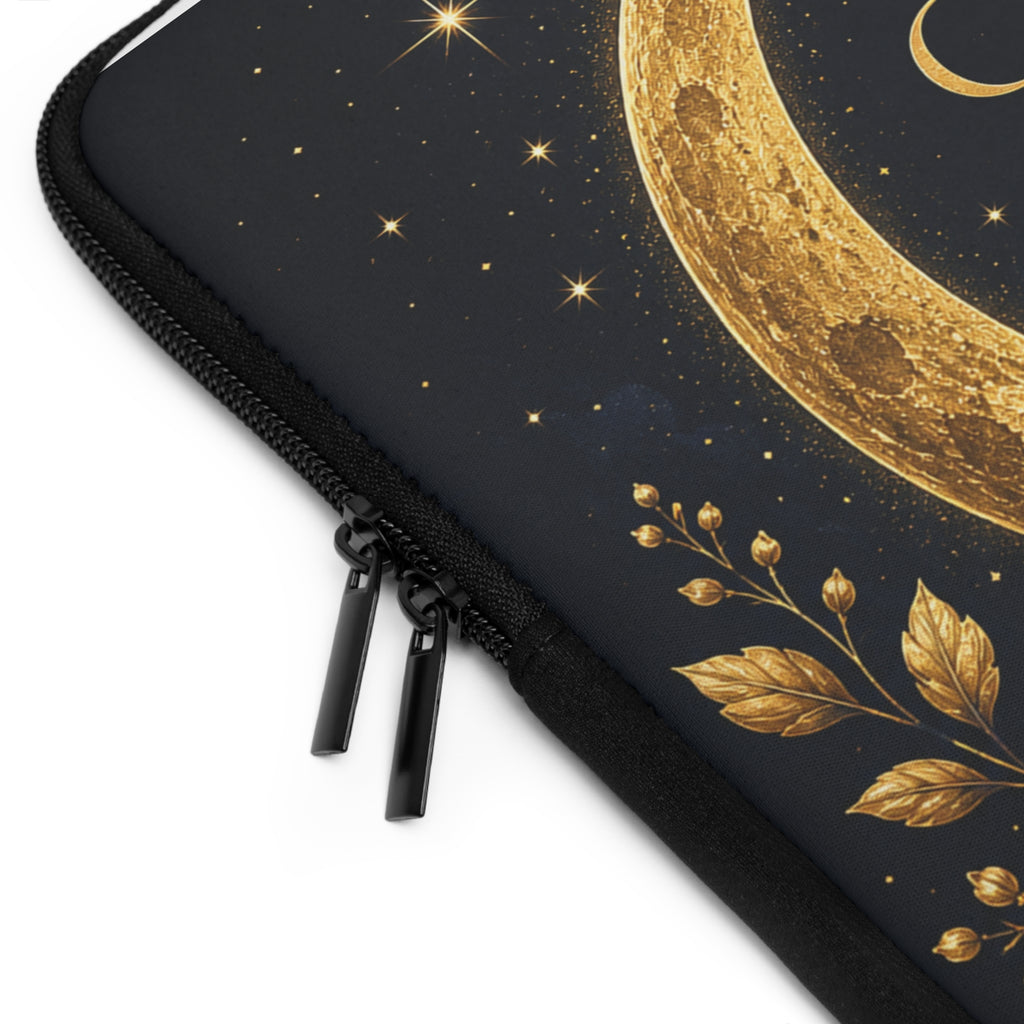 Chapter & Charm Gold Moon Laptop Sleeve