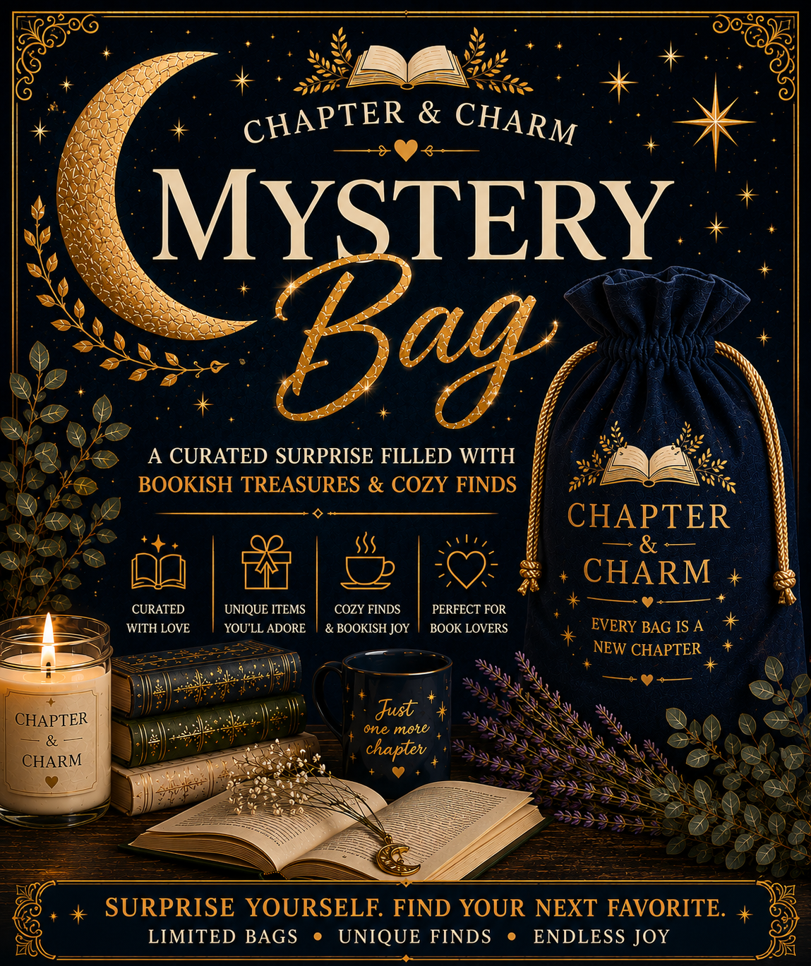 🌙 Chapter & Charm Mystery Bag